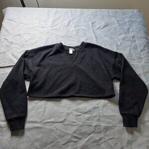 Bozollo Women's Black Crop Top Long Sleeve - Size M